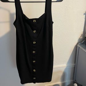 Black dress with buttons